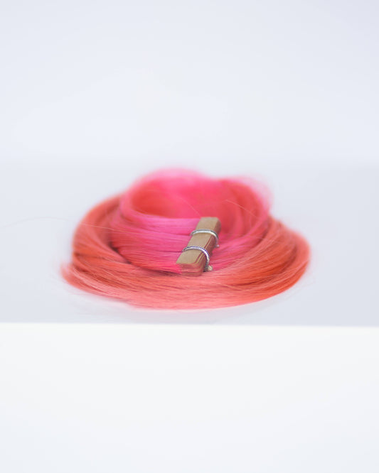Tape-in 18” 25 grams (10 Pack) Professional Hair Extensions VIVIDS #54/36 Ombré Dark Pink (dark pink on top to light on bottom) by Garyn Santos
