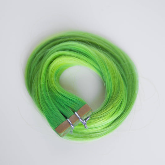 Tape-In 18” 25 grams (10 Pack) Professional Hair Extensions VIVIDS #45/93 VIVID Green by Martha Nicola