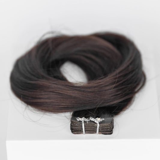 Tape-In 22" 50g Professional Hair Extensions - #2 Dark Chocolate (aka Dark Brown)