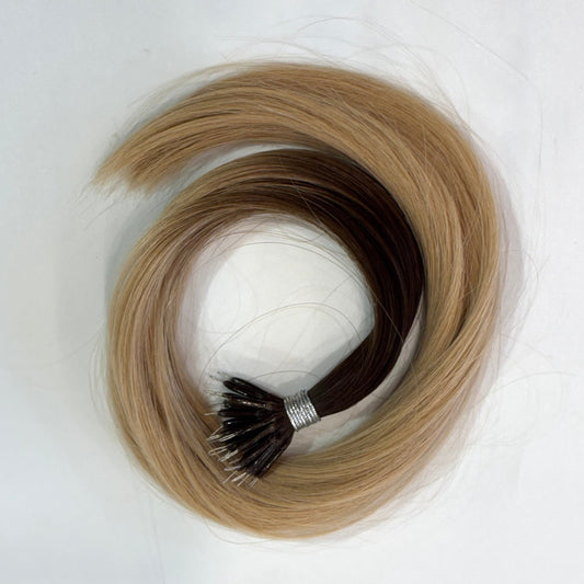 Nano-Tip 22" 25g Single Donor Virgin - #2/18 Café Noir Balayage