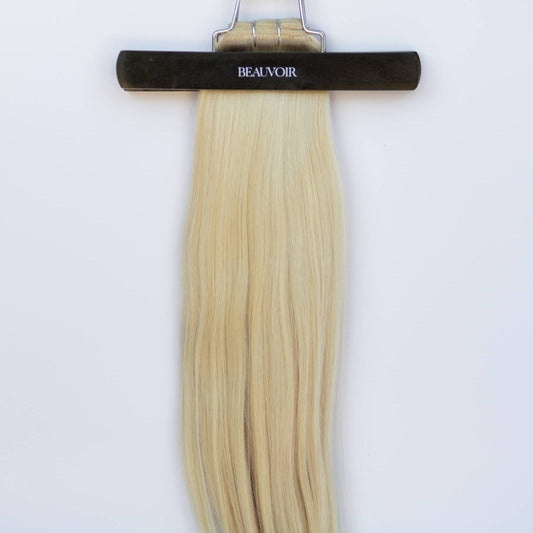 Machine-Tied Weft 16" 120g Pro Blend Hair Extensions - #60 Classic Blonde (aka Ash Blonde)