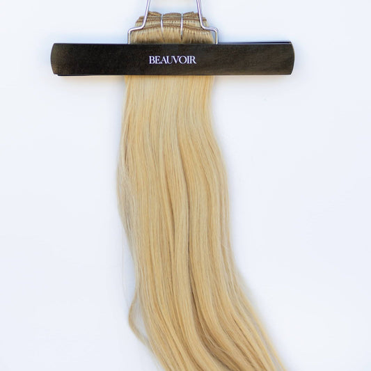 Machine-Tied Weft 16" 120g Pro Blend Hair Extensions - #22 Southern Belle Blonde (aka Light Ash Blonde)