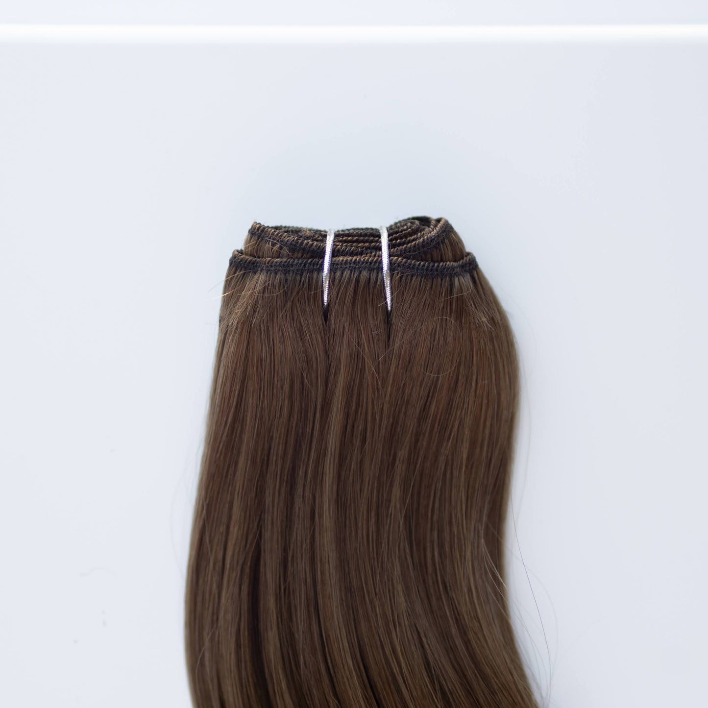 Machine-Tied Weft 22" 160g Pro Blend Hair Extensions - #4 Roasted Walnut (aka Chocolate Brown)