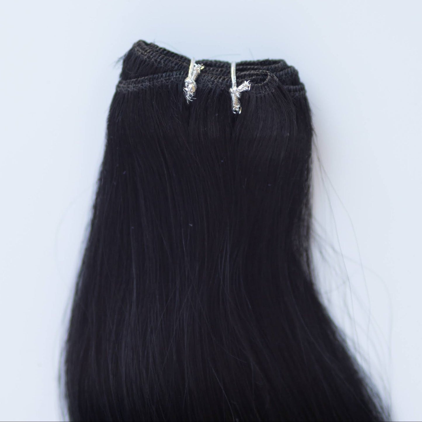 Machine-Tied Weft 16" 120g Pro Blend - #1 Noir (aka Jet Black)
