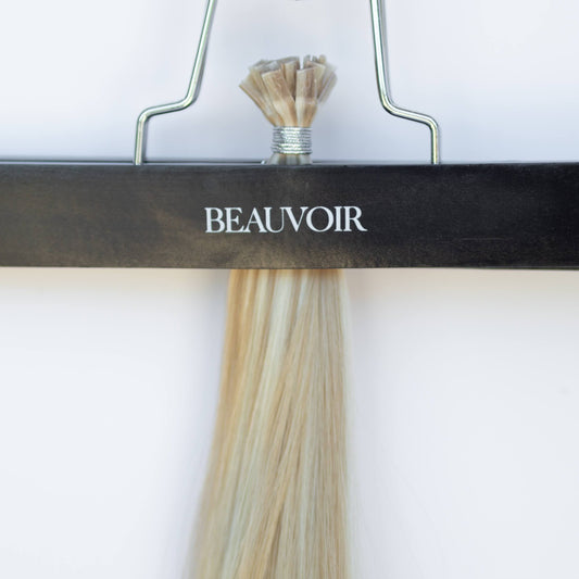K-Tip 22" 25g Pro Blend Hair Extensions - #80/18/46 Summer Blonde (aka Piano Key White Truffle)