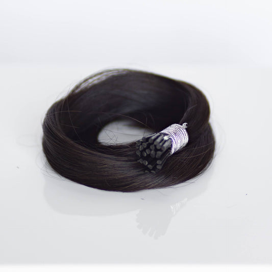 I-Tip 22" 25g Professional Hair Extensions - #1B Midnight (aka Off Black)
