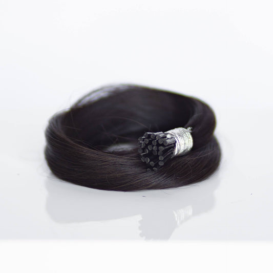 I-Tip 22" 25g Professional Hair Extensions - #1B Midnight (aka Off Black)