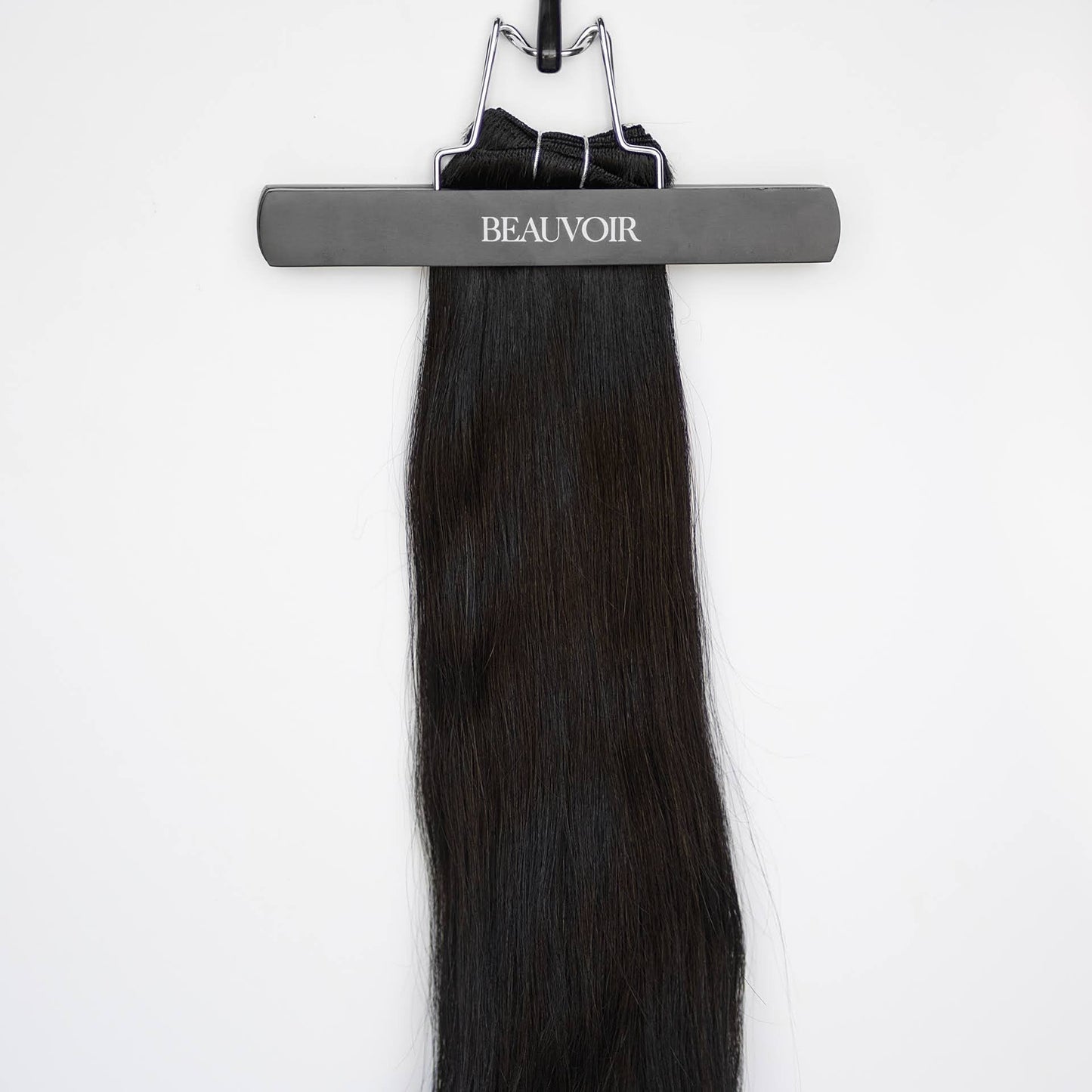 Machine-Tied Weft 28" 180g Pro blend Hair Extensions - #1 Noir (aka Jet Black)