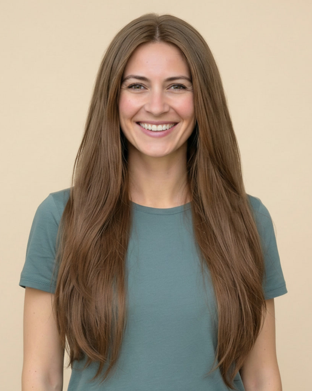 Tape-In 22" 50g Professional Hair Extensions - #8 Whiskey Brown (aka Ash Brown)
