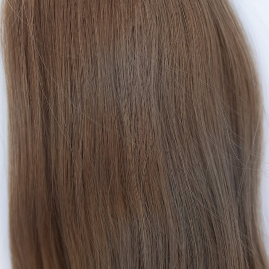 Tape-In 22" 50g Professional Hair Extensions - #8 Whiskey Brown (aka Ash Brown)