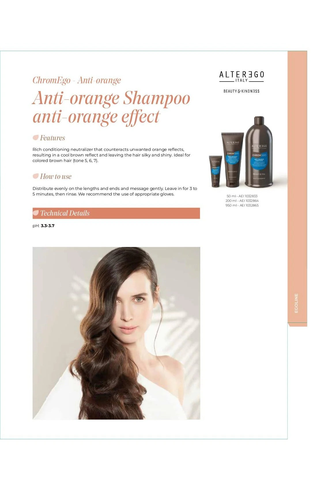 Alter Ego Italy ChromEgo — Anti-Orange Conditioner / 950 ML / 32.1 oz