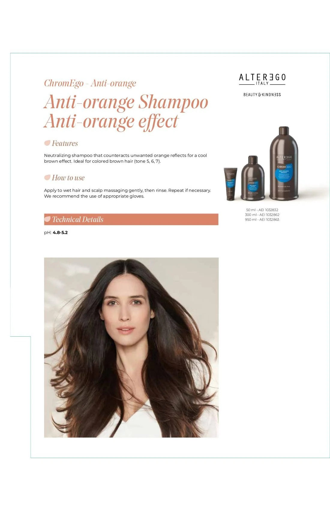 Alter Ego Italy ChromEgo — Anti-Orange Shampoo / 50 ML / 1.69 oz
