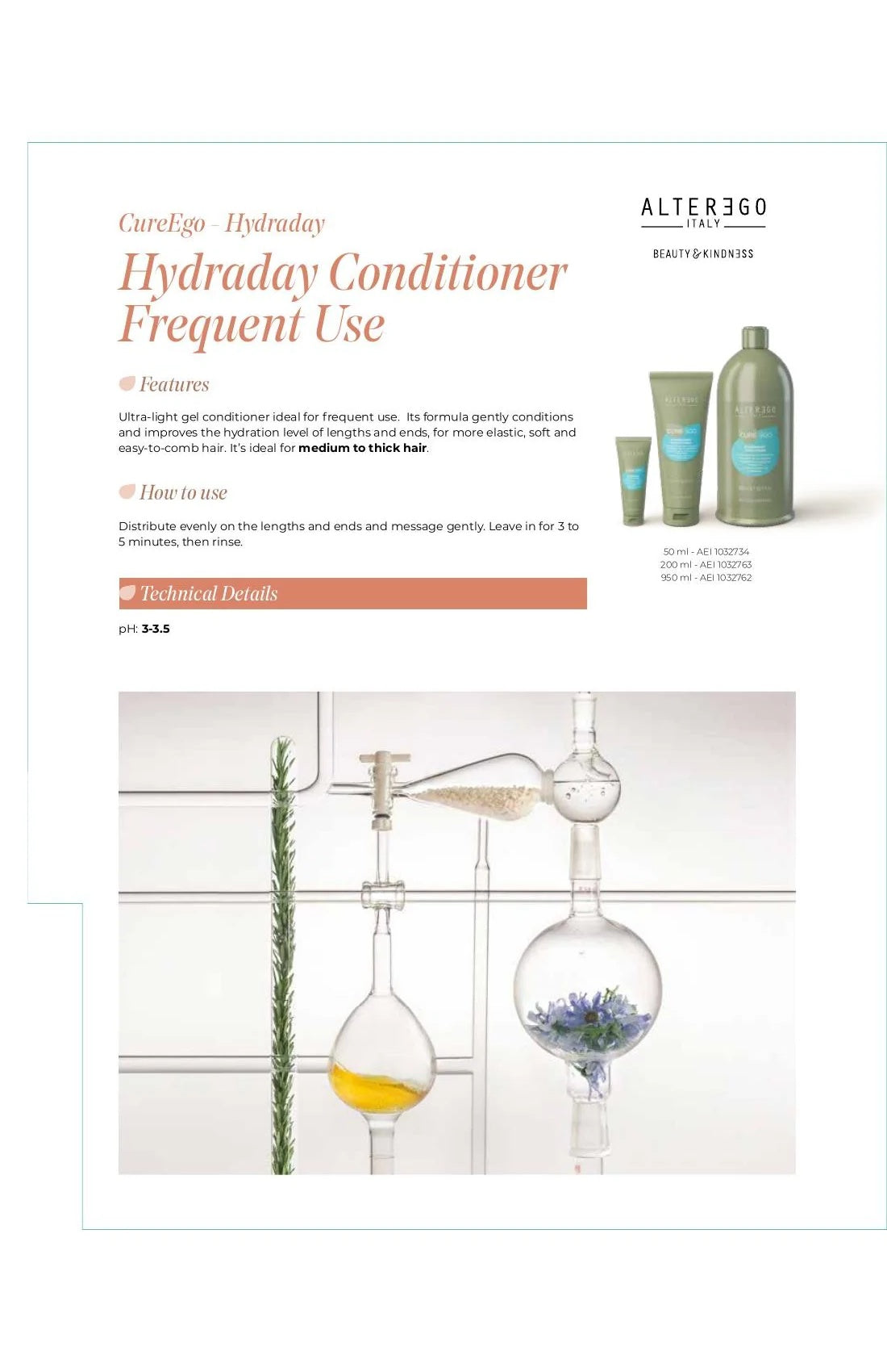 Alter Ego Italy CureEgo — Hydraday Conditioner / 950 ML / 32.1 oz