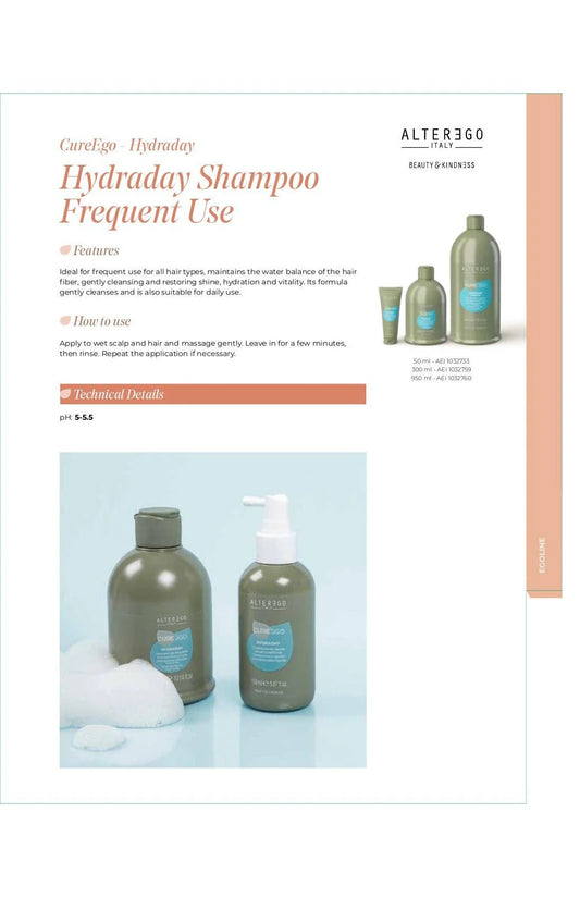 Alter Ego Italy CureEgo — Hydraday Shampoo / 300 ML / 10.14 oz