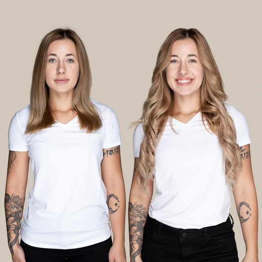 The Ava - Dirty Blonde (#18) 20" Seamless Clip-In Hair Extensions (Volume Bundle)