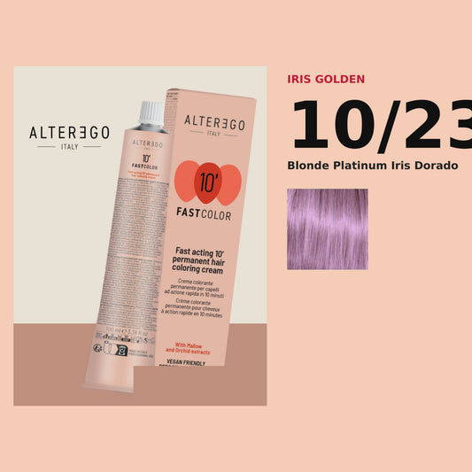 Alter Ego Italy FAST Color 10' 10/23 Blonde Platinum Iris Dorado hair color