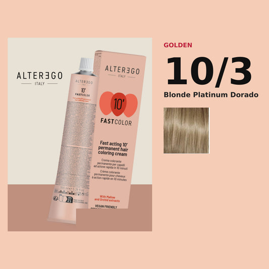 Alter Ego Italy FAST Color 10' 10/3 Blonde Platinum Dorado hair color