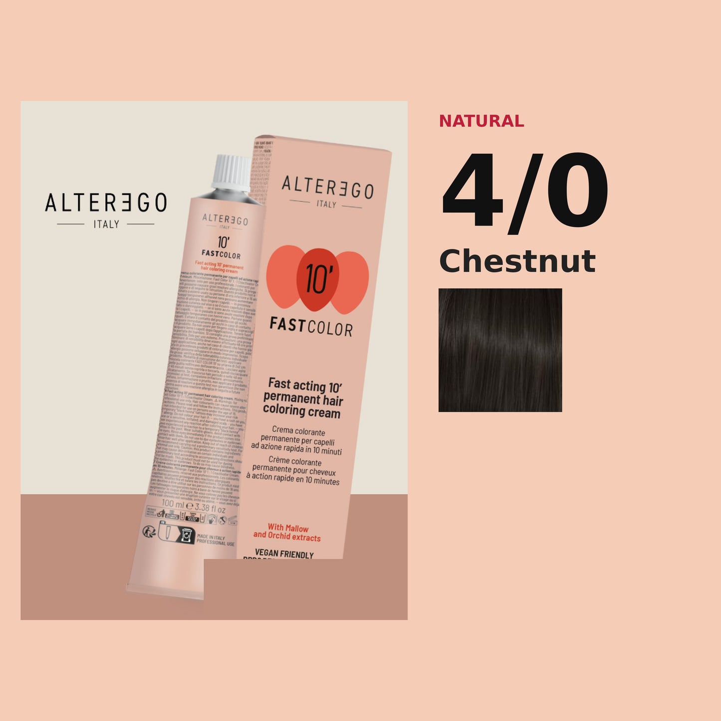 Alter Ego Italy FAST Color 10' 4/0 Chestnut hair color