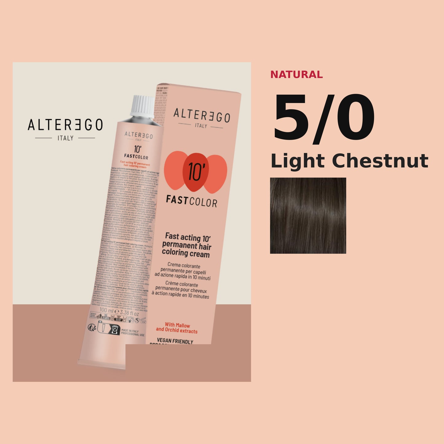 Alter Ego Italy FAST Color 10' 5/0 Light Chestnut hair color
