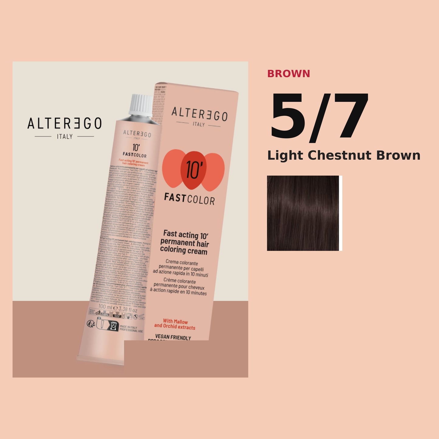 Alter Ego Italy FAST Color 10' 5/7 Light Chestnut Brown hair color