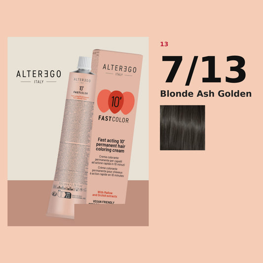 Alter Ego Italy FAST Color 10' 7/13 Blonde Ash Golden hair color