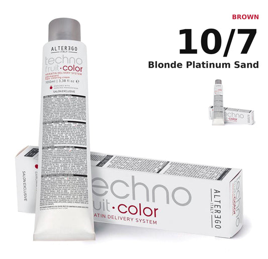 Alter Ego Italy Technofruit Color 10/7 Blonde Platinum Sand hair color