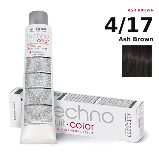 Alter Ego Italy Technofruit Color 4/17 Ash Brown hair color