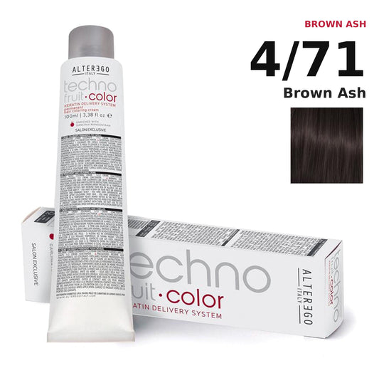 Alter Ego Italy Technofruit Color 4/71 Brown Ash hair color