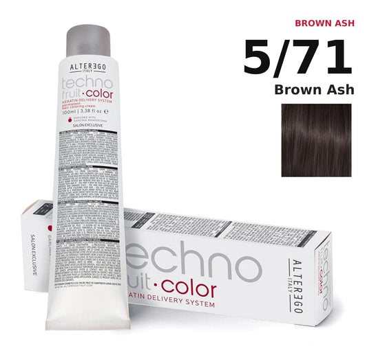 Alter Ego Italy Technofruit Color 5/71 Brown Ash hair color