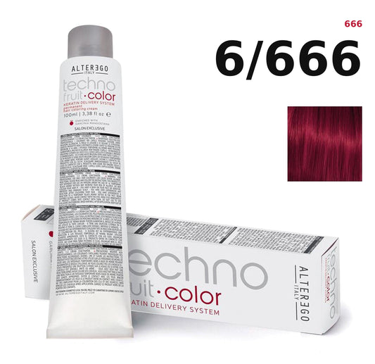 Alter Ego Italy Technofruit Color 6/666 Extra Red hair color