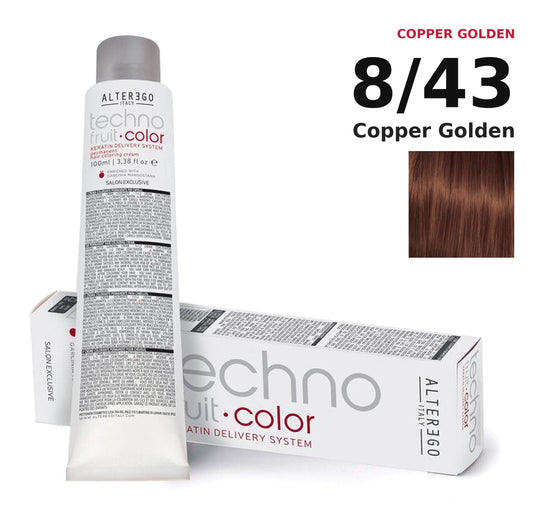 Alter Ego Italy Technofruit Color 8/43 Copper Golden hair color