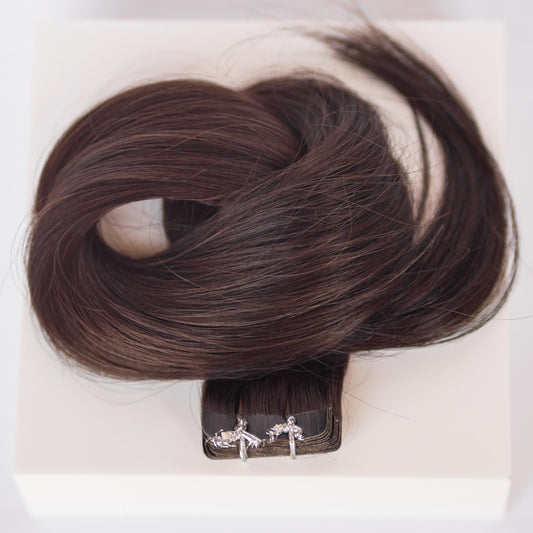 Tape-In 22" 50g Professional Hair Extensions - #1C Espresso Brown (aka Mocha Brown)