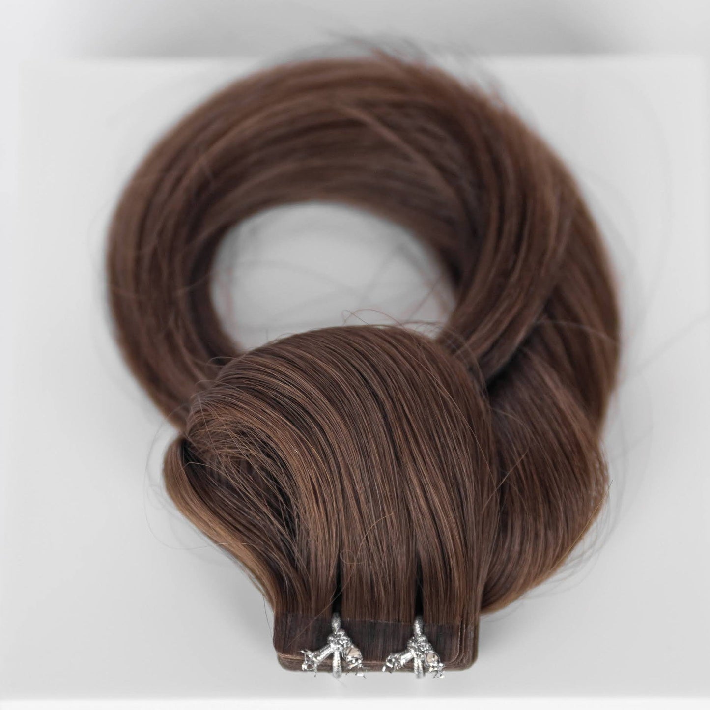 Tape-In 22" 50g Single Donor Virgin - #4 Roasted Walnut (aka Chocolate Brown)