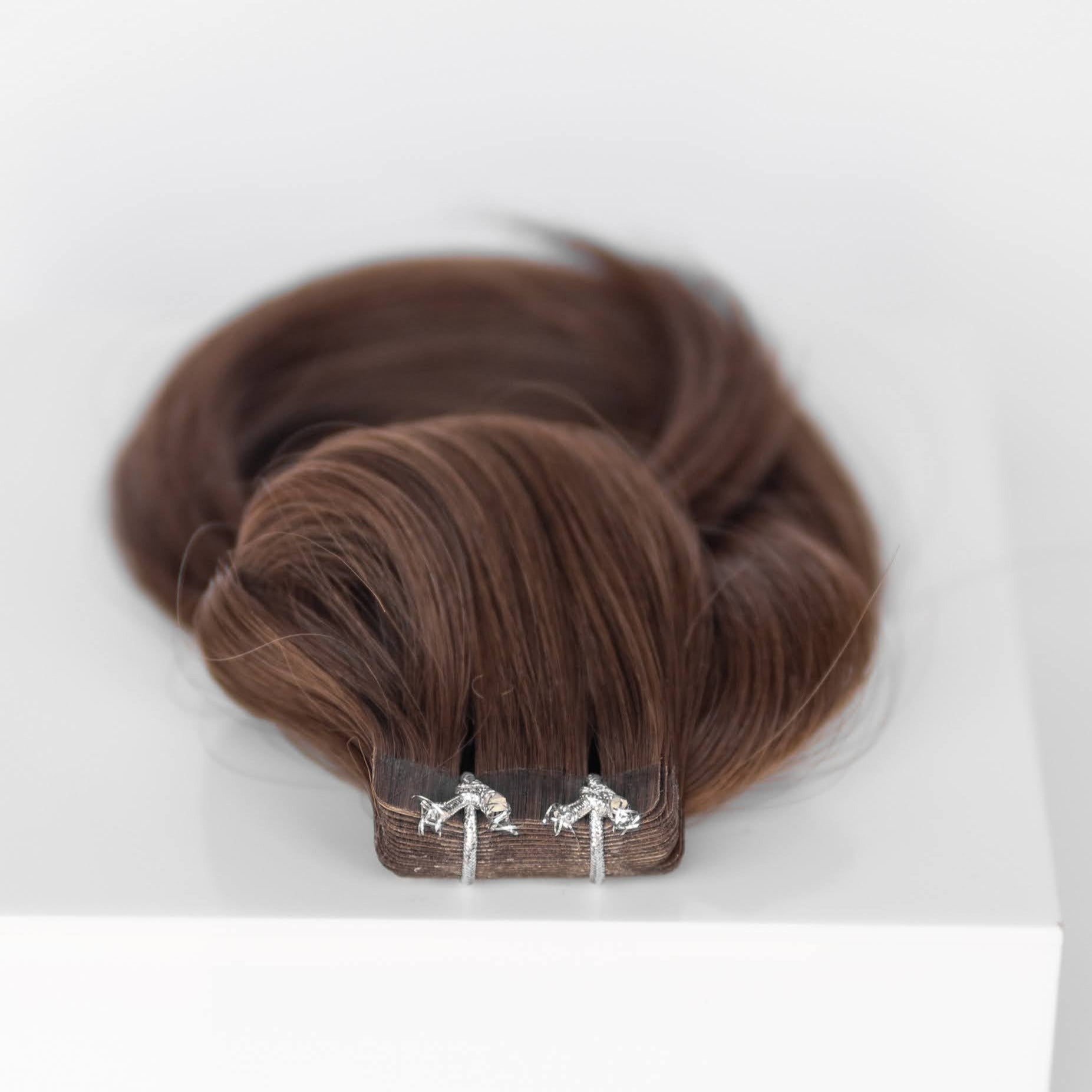 Tape-In 22" 50g Single Donor Virgin - #4 Roasted Walnut (aka Chocolate Brown)