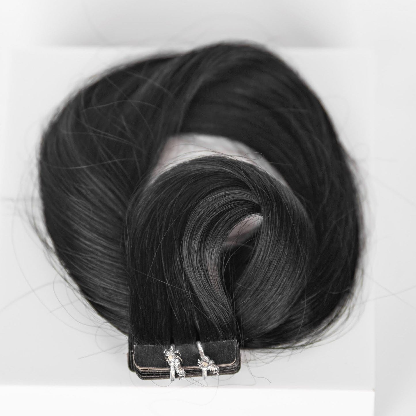 Tape-In 18" 50g Single Donor Virgin - #1B Midnight (aka Off Black)