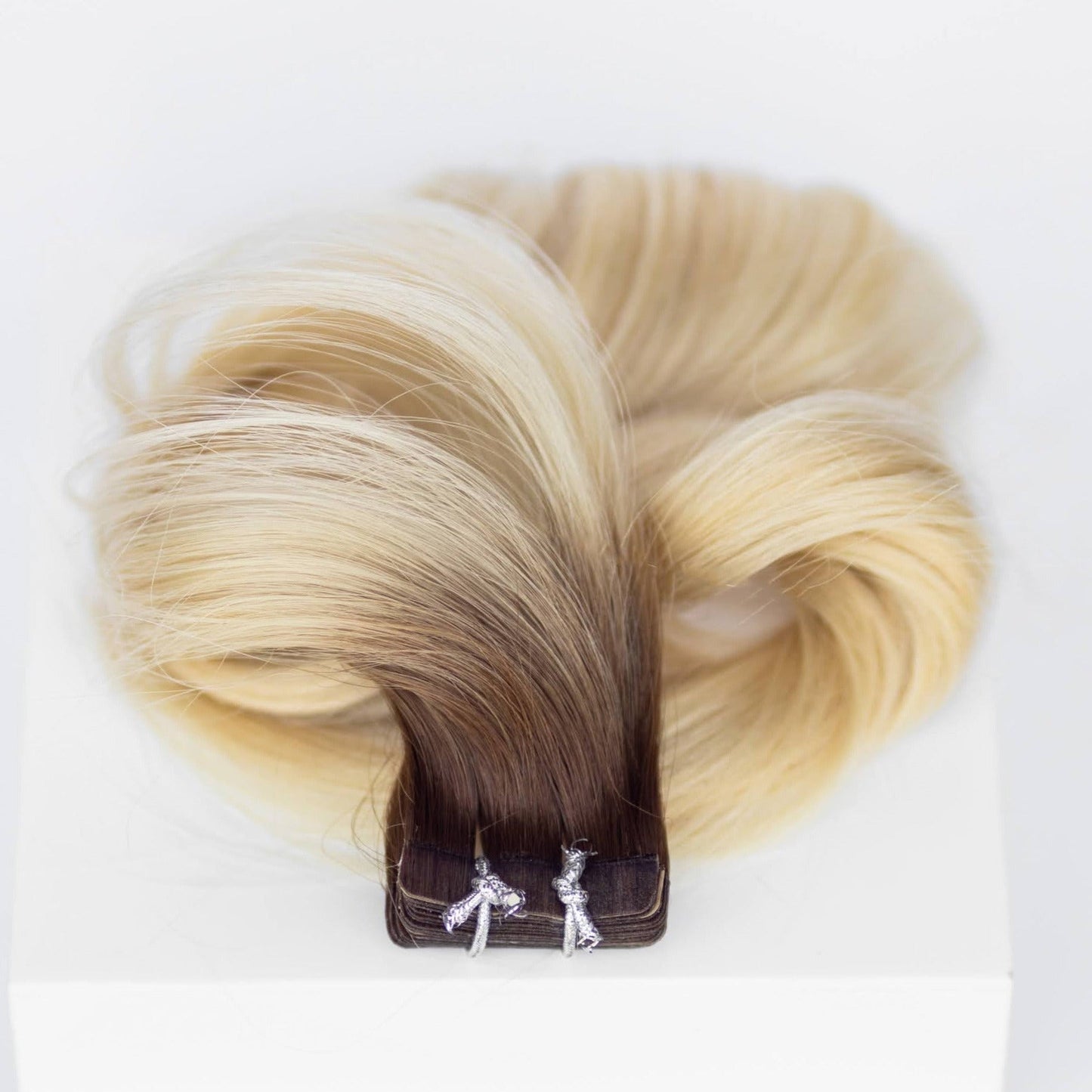Tape-In 22" 50g Professional Hair Extensions - #T3/60 Cocoa Rooted Blonde (aka Rooted Walnut Brown/Ash Blonde)