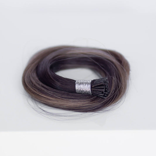 I-Tip 24" 25g Single Donor Virgin - #8 Whiskey Brown (aka Ash Brown)