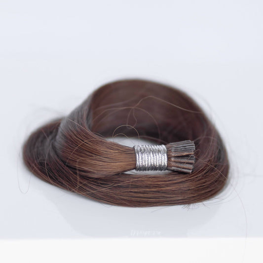I-Tip 16" 25g Single Donor Virgin - #4 Roasted Walnut (aka Chocolate Brown)