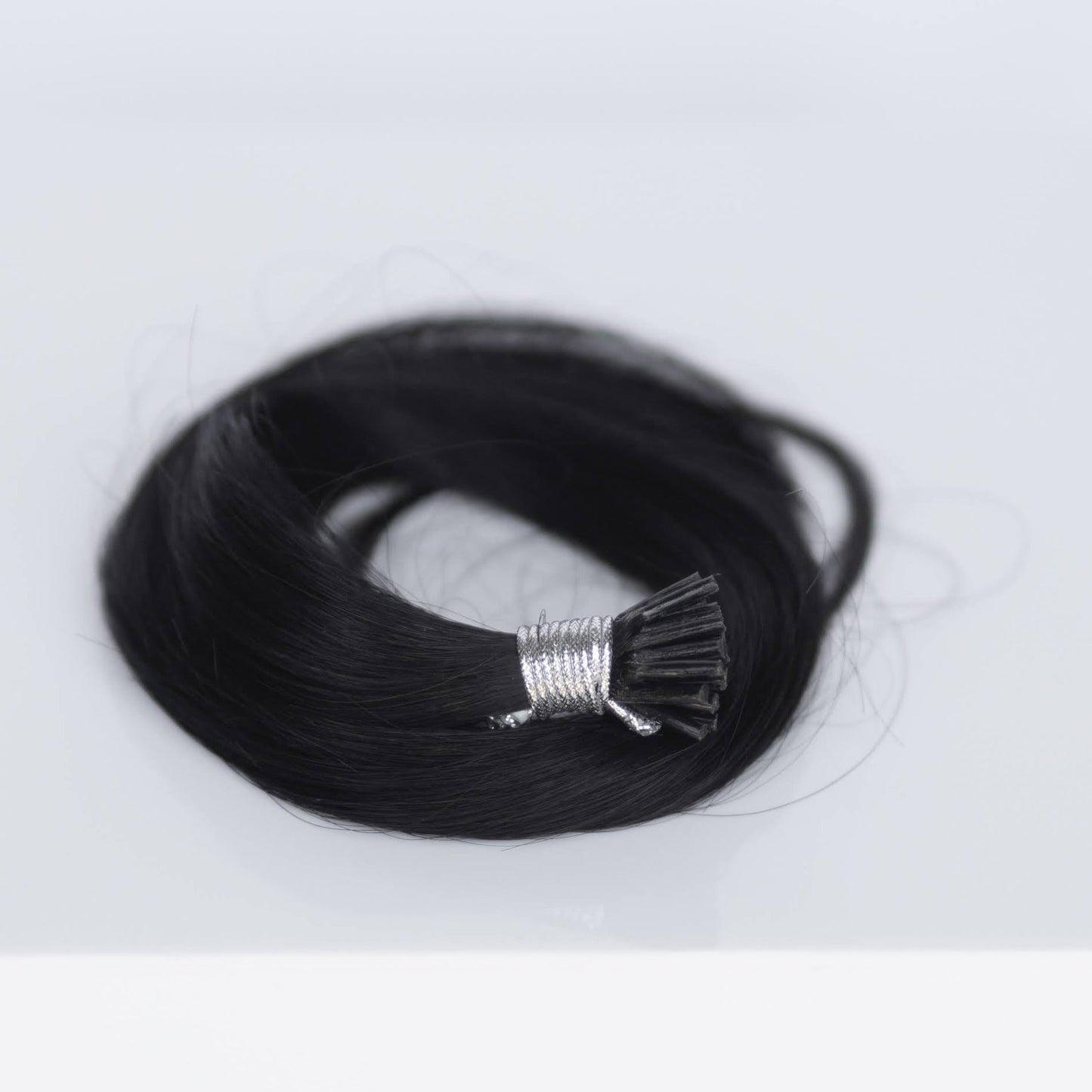 I-Tip 24" 25g Single Donor Virgin - #1 Noir (aka Jet Black)