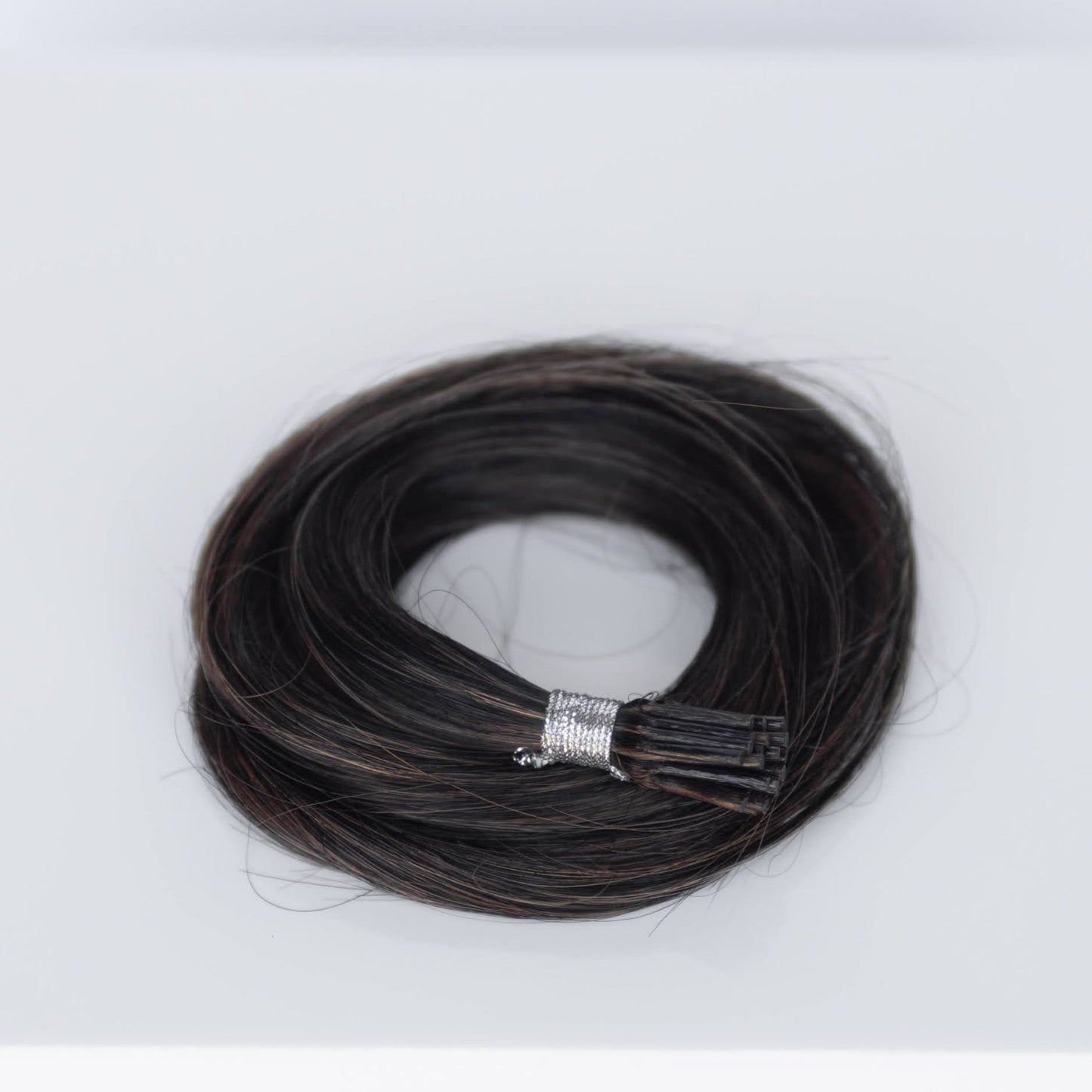 I-Tip 22" 25g Single Donor Virgin - #1b/2/6 Dark Chocolate Caramel (aka Piano Key Chocolate Drip)