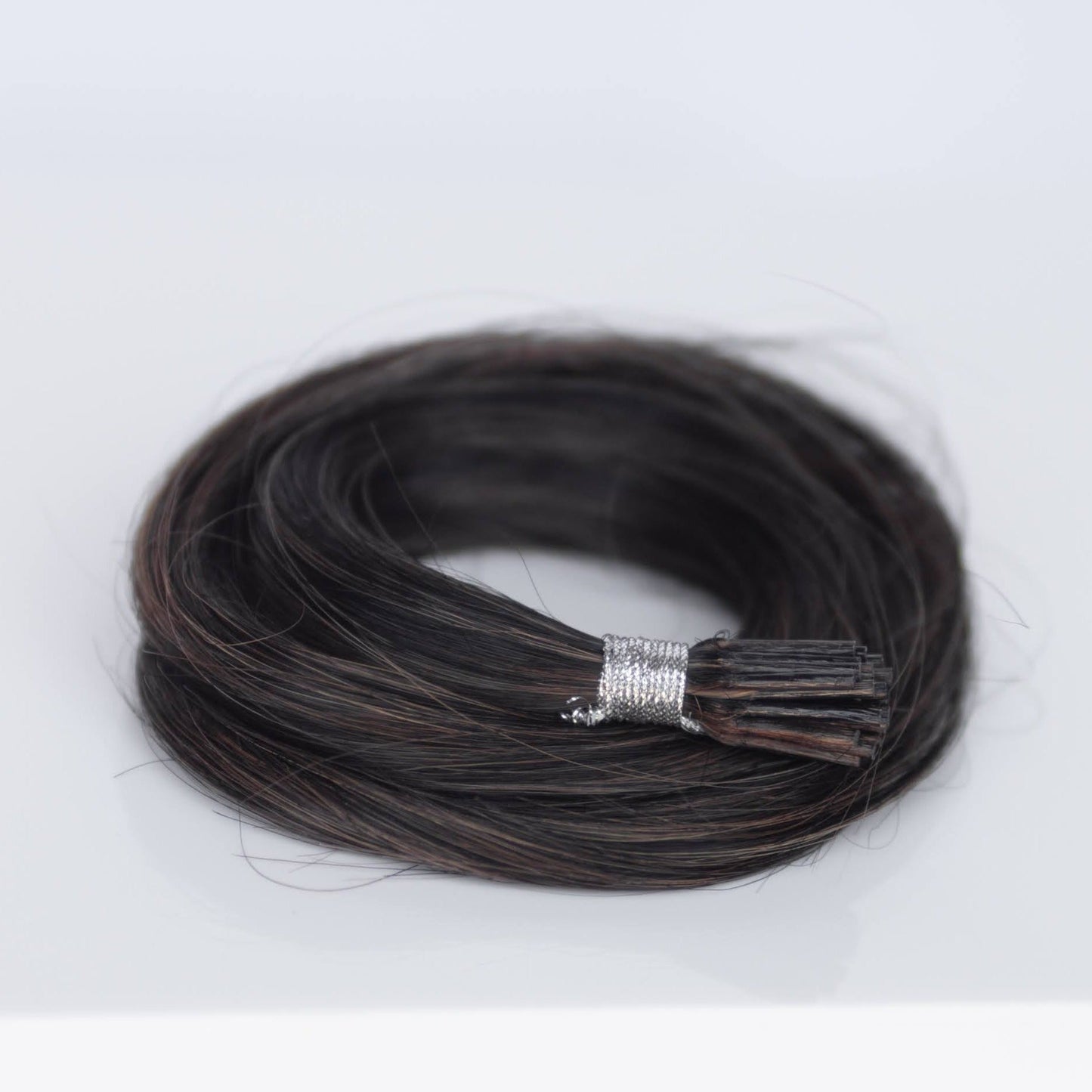 I-Tip 18" 25g Single Donor Virgin - #1b/2/6 Dark Chocolate Caramel (aka Piano Key Chocolate Drip)