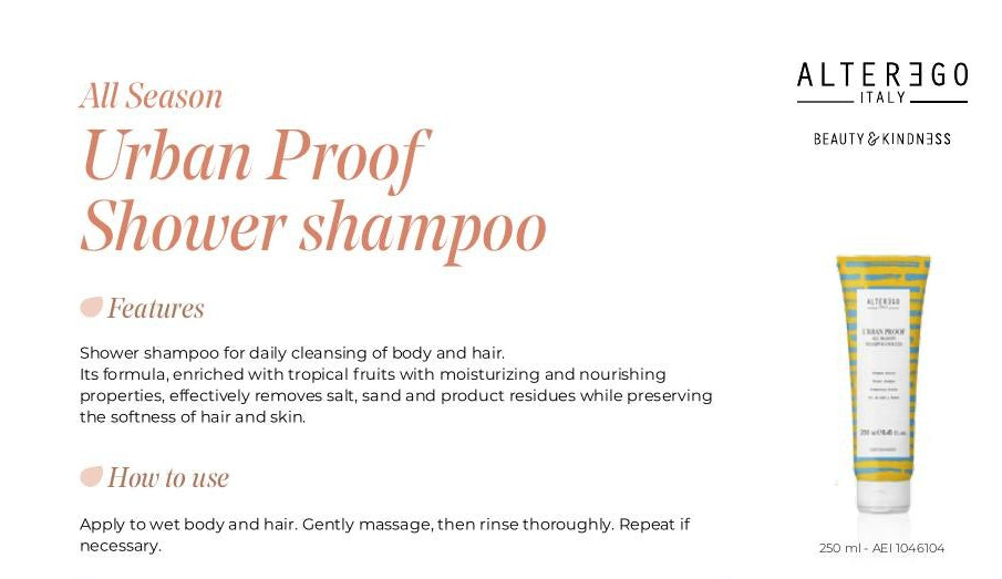 Alter Ego Italy Urban Proof — All Season - All Season Shower Shampoo / 250 ml / 8.45 oz