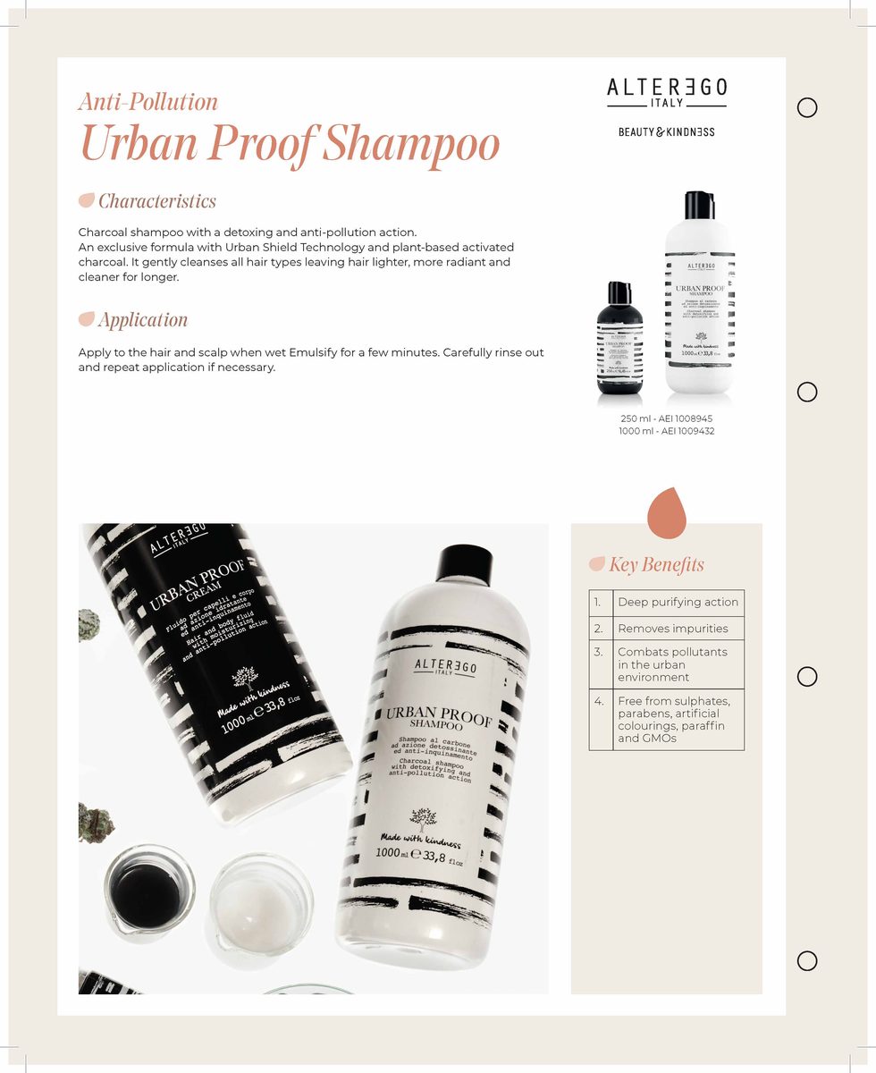 Alter Ego Italy Urban Proof — Urban Proof Shampoo / 1000 ML / 33.81 oz