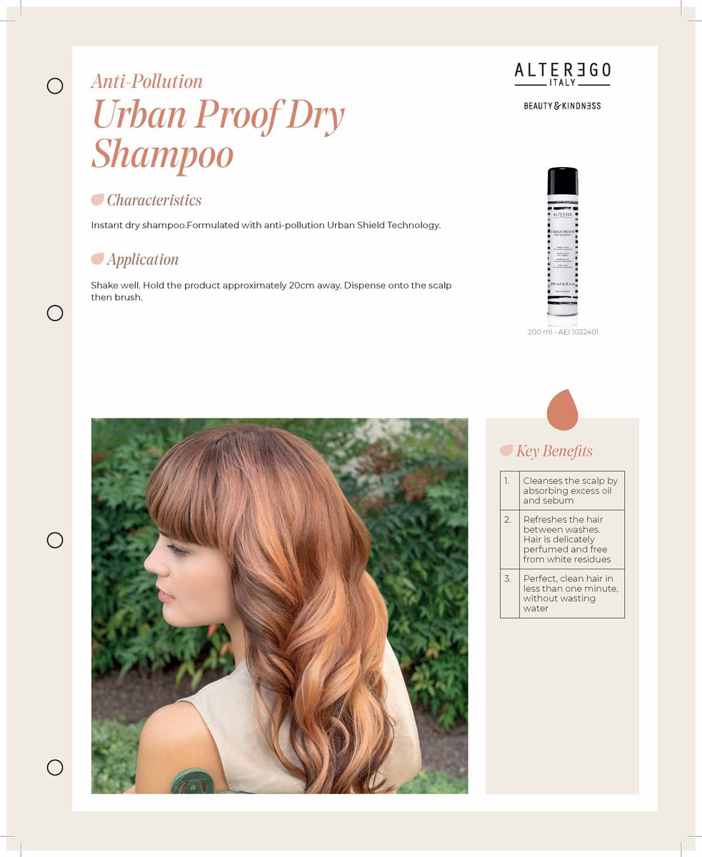 Alter Ego Italy Urban Proof — Urban Proof Instant Dry Shampoo / 200 ML / 6.76 oz