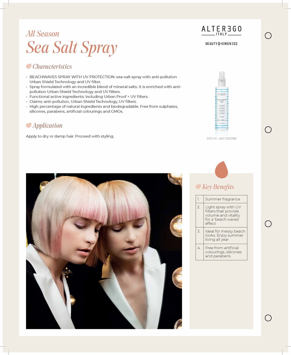 Alter Ego Italy Urban Proof — Sea Salt Spray / 200 ML / 6.76 oz