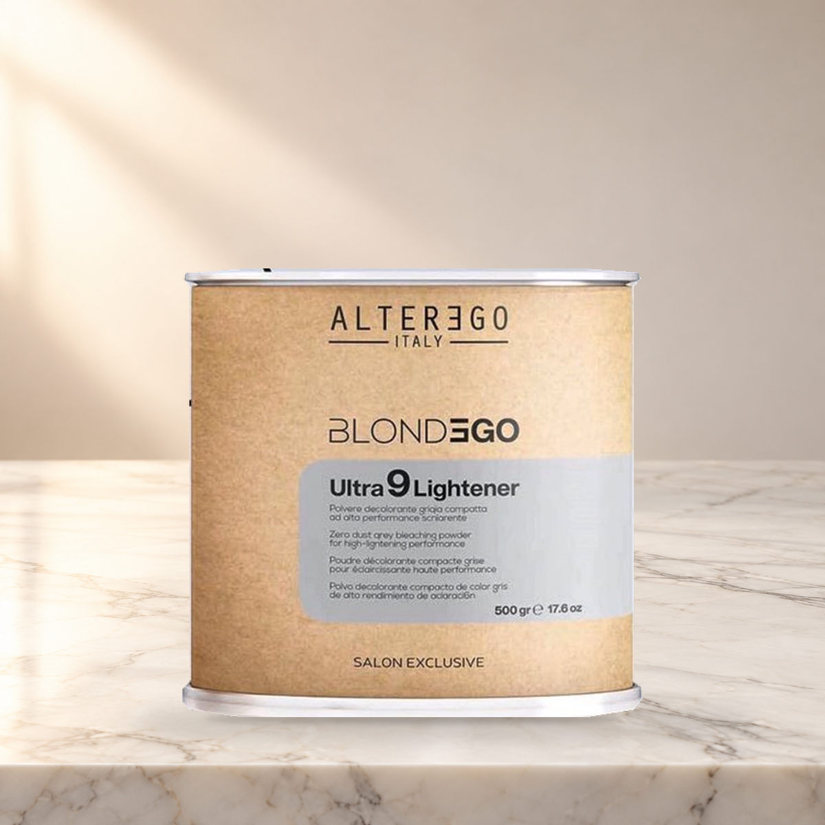 Alter Ego Italy BlondEgo — Ultra 9 Lightener - 500 GR / 17.6 oz — product photo on marble countertop