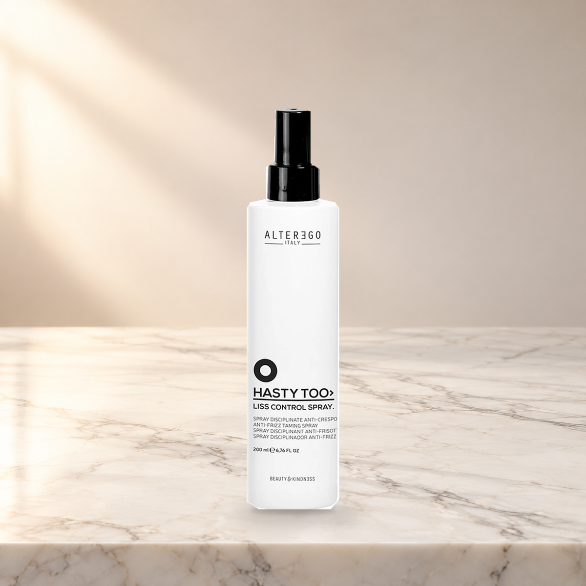 Alter Ego Italy Foundation — Liss Control Spray / 200 ML / 6.76 oz — product photo on marble countertop