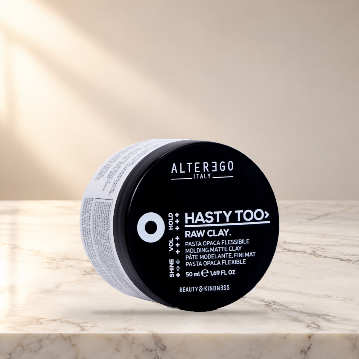 Alter Ego Italy — Raw Clay — product photo on marble countertop