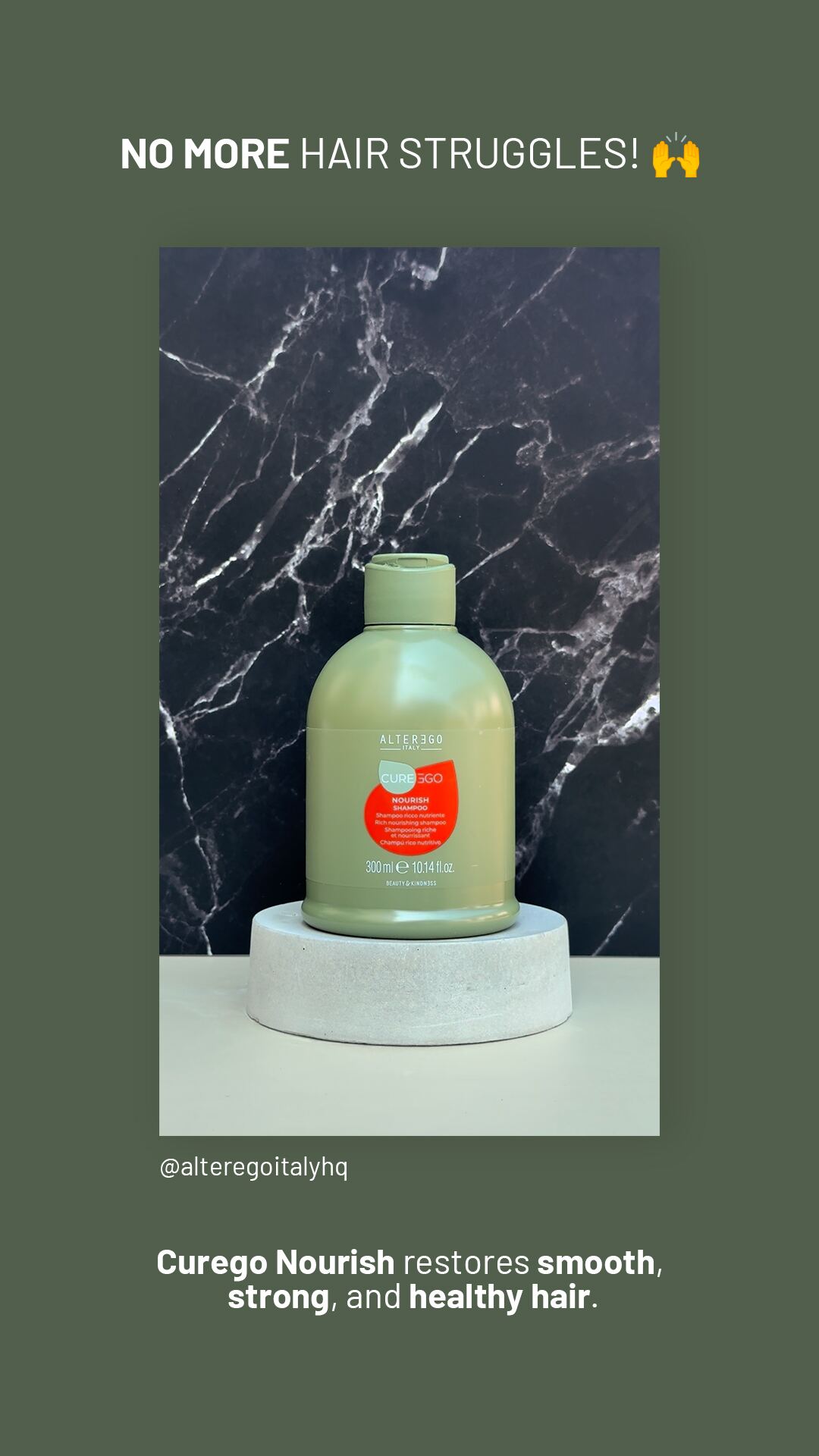Finish with CurEgo Nourish Leave-In Conditioner apply to towel-dried hair