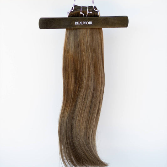Machine-Tied Weft 22" 160g Pro Blend Hair Extensions - #512 Lone Star Brunette by Garyn Santos